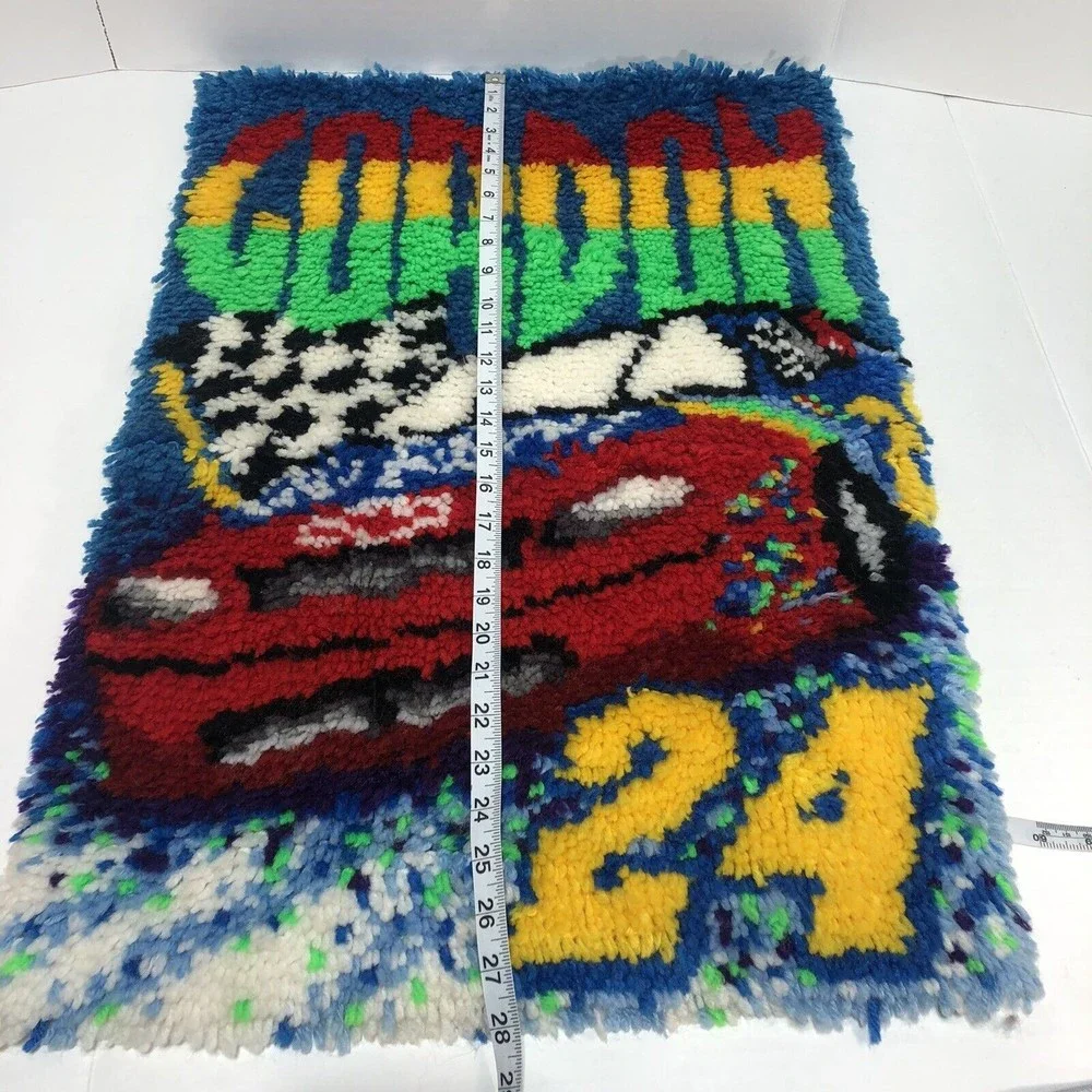 Jeff Gordon #24 Handmade Rug, 19”x28”, Multicolored, Area Rug/Mat